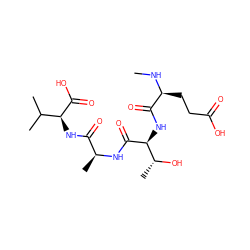 CN[C@@H](CCC(=O)O)C(=O)N[C@H](C(=O)N[C@@H](C)C(=O)N[C@H](C(=O)O)C(C)C)[C@@H](C)O ZINC000040428769