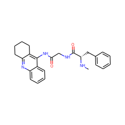 CN[C@@H](Cc1ccccc1)C(=O)NCC(=O)Nc1c2c(nc3ccccc13)CCCC2 ZINC000040424182