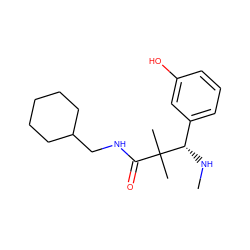 CN[C@@H](c1cccc(O)c1)C(C)(C)C(=O)NCC1CCCCC1 ZINC000000026431