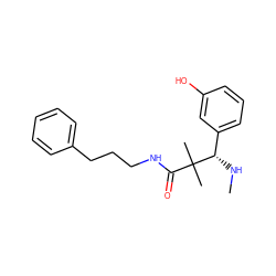 CN[C@@H](c1cccc(O)c1)C(C)(C)C(=O)NCCCc1ccccc1 ZINC000001549675