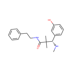 CN[C@@H](c1cccc(O)c1)C(C)(C)C(=O)NCCc1ccccc1 ZINC000001549674