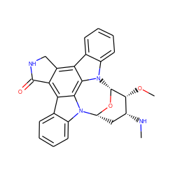 CN[C@@H]1C[C@H]2O[C@@H]([C@@H]1OC)n1c3ccccc3c3c4c(c5c6ccccc6n2c5c31)C(=O)NC4 ZINC000028461553