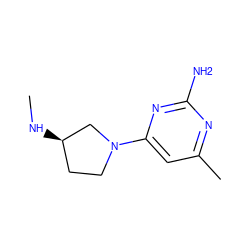 CN[C@@H]1CCN(c2cc(C)nc(N)n2)C1 ZINC000114203296