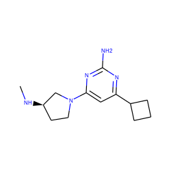 CN[C@@H]1CCN(c2cc(C3CCC3)nc(N)n2)C1 ZINC000114191211