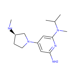 CN[C@@H]1CCN(c2cc(N)nc(N(C)C(C)C)c2)C1 ZINC000071405055