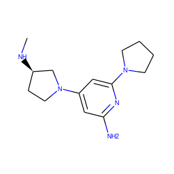 CN[C@@H]1CCN(c2cc(N)nc(N3CCCC3)c2)C1 ZINC000071341281