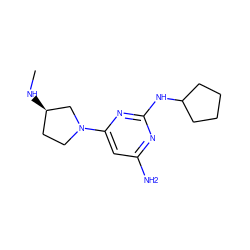 CN[C@@H]1CCN(c2cc(N)nc(NC3CCCC3)n2)C1 ZINC000071405034