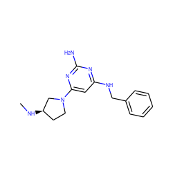 CN[C@@H]1CCN(c2cc(NCc3ccccc3)nc(N)n2)C1 ZINC000034962865