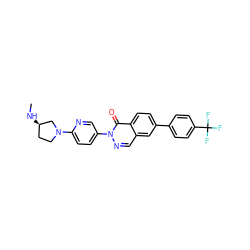 CN[C@@H]1CCN(c2ccc(-n3ncc4cc(-c5ccc(C(F)(F)F)cc5)ccc4c3=O)cn2)C1 ZINC000034643267