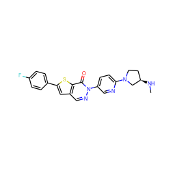 CN[C@@H]1CCN(c2ccc(-n3ncc4cc(-c5ccc(F)cc5)sc4c3=O)cn2)C1 ZINC000036351526