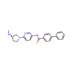 CN[C@@H]1CCN(c2ccc(NC(=O)c3ccc(-c4ccccc4)cc3)cn2)C1 ZINC000028125484