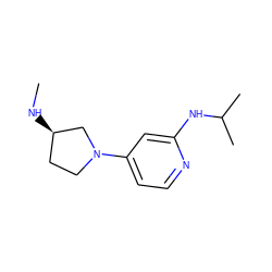 CN[C@@H]1CCN(c2ccnc(NC(C)C)c2)C1 ZINC000114699349