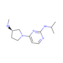 CN[C@@H]1CCN(c2ccnc(NC(C)C)n2)C1 ZINC000146824713