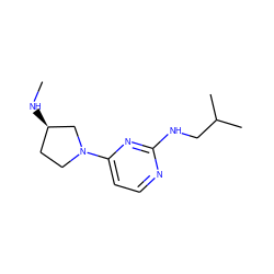 CN[C@@H]1CCN(c2ccnc(NCC(C)C)n2)C1 ZINC000116602441