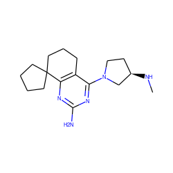 CN[C@@H]1CCN(c2nc(N)nc3c2CCCC32CCCC2)C1 ZINC000049111970