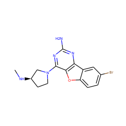 CN[C@@H]1CCN(c2nc(N)nc3c2oc2ccc(Br)cc23)C1 ZINC000073166677