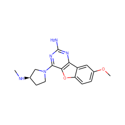 CN[C@@H]1CCN(c2nc(N)nc3c2oc2ccc(OC)cc23)C1 ZINC000073159733