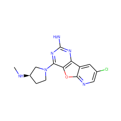 CN[C@@H]1CCN(c2nc(N)nc3c2oc2ncc(Cl)cc23)C1 ZINC000072318102