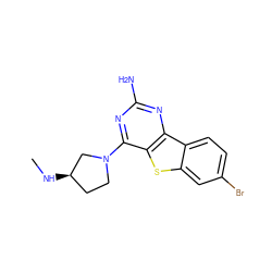 CN[C@@H]1CCN(c2nc(N)nc3c2sc2cc(Br)ccc23)C1 ZINC000073196011