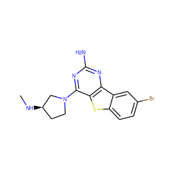 CN[C@@H]1CCN(c2nc(N)nc3c2sc2ccc(Br)cc23)C1 ZINC000073386593