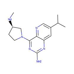 CN[C@@H]1CCN(c2nc(N)nc3cc(C(C)C)cnc23)C1 ZINC000096906180