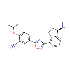 CN[C@@H]1CCc2c(-c3noc(-c4ccc(OC(C)C)c(C#N)c4)n3)cccc21 ZINC000198836790