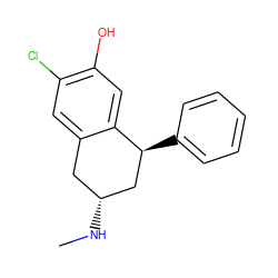 CN[C@@H]1Cc2cc(Cl)c(O)cc2[C@@H](c2ccccc2)C1 ZINC000013557331