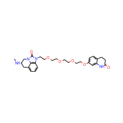 CN[C@@H]1Cc2cccc3c2n(c(=O)n3CCOCCOCCOCCOc2ccc3c(c2)NC(=O)CC3)C1 ZINC001772606667