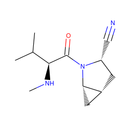 CN[C@H](C(=O)N1[C@H](C#N)C[C@@H]2C[C@@H]21)C(C)C ZINC000013560887