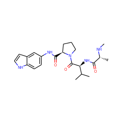 CN[C@H](C)C(=O)N[C@H](C(=O)N1CCC[C@@H]1C(=O)Nc1ccc2[nH]ccc2c1)C(C)C ZINC000061925532