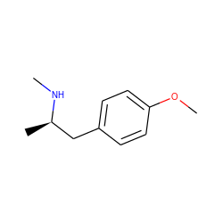 CN[C@H](C)Cc1ccc(OC)cc1 ZINC000003644147