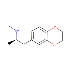 CN[C@H](C)Cc1ccc2c(c1)OCCO2 ZINC000011596830