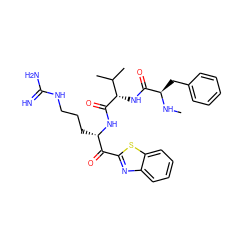 CN[C@H](Cc1ccccc1)C(=O)N[C@H](C(=O)N[C@@H](CCCNC(=N)N)C(=O)c1nc2ccccc2s1)C(C)C ZINC000014954515