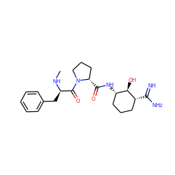 CN[C@H](Cc1ccccc1)C(=O)N1CCC[C@@H]1C(=O)N[C@H]1CCC[C@@H](C(=N)N)[C@@H]1O ZINC000027518994