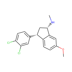 CN[C@H]1C[C@@H](c2ccc(Cl)c(Cl)c2)c2ccc(OC)cc21 ZINC000013560901