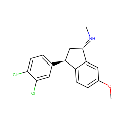 CN[C@H]1C[C@H](c2ccc(Cl)c(Cl)c2)c2ccc(OC)cc21 ZINC000013560903