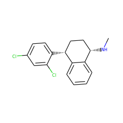 CN[C@H]1CC[C@@H](c2ccc(Cl)cc2Cl)c2ccccc21 ZINC000029323235