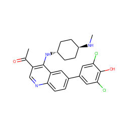 CN[C@H]1CC[C@H](Nc2c(C(C)=O)cnc3ccc(-c4cc(Cl)c(O)c(Cl)c4)cc23)CC1 ZINC000473152111