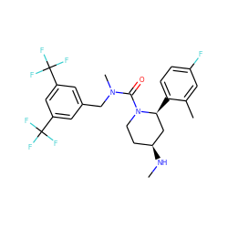 CN[C@H]1CCN(C(=O)N(C)Cc2cc(C(F)(F)F)cc(C(F)(F)F)c2)[C@@H](c2ccc(F)cc2C)C1 ZINC000066065929