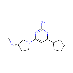 CN[C@H]1CCN(c2cc(C3CCCC3)nc(N)n2)C1 ZINC000114192994