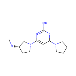 CN[C@H]1CCN(c2cc(N3CCCC3)nc(N)n2)C1 ZINC000071341965