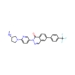 CN[C@H]1CCN(c2ccc(-n3ncc4cc(-c5ccc(C(F)(F)F)cc5)ccc4c3=O)cn2)C1 ZINC000035880237