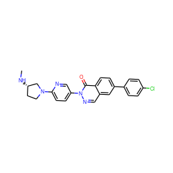 CN[C@H]1CCN(c2ccc(-n3ncc4cc(-c5ccc(Cl)cc5)ccc4c3=O)cn2)C1 ZINC000035861370