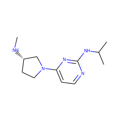 CN[C@H]1CCN(c2ccnc(NC(C)C)n2)C1 ZINC000211231448