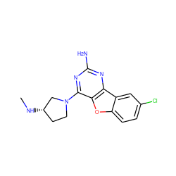 CN[C@H]1CCN(c2nc(N)nc3c2oc2ccc(Cl)cc23)C1 ZINC000049069945