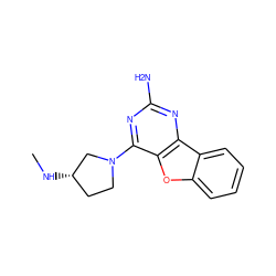 CN[C@H]1CCN(c2nc(N)nc3c2oc2ccccc23)C1 ZINC000166914458