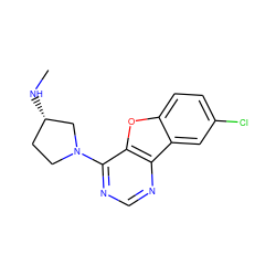 CN[C@H]1CCN(c2ncnc3c2oc2ccc(Cl)cc23)C1 ZINC000049067826