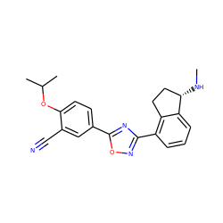 CN[C@H]1CCc2c(-c3noc(-c4ccc(OC(C)C)c(C#N)c4)n3)cccc21 ZINC000202704700