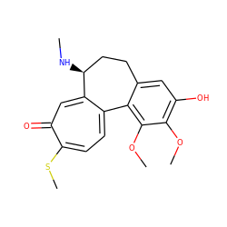 CN[C@H]1CCc2cc(O)c(OC)c(OC)c2-c2ccc(SC)c(=O)cc21 ZINC000027638208