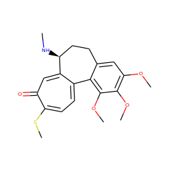 CN[C@H]1CCc2cc(OC)c(OC)c(OC)c2-c2ccc(SC)c(=O)cc21 ZINC000005215410